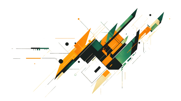 Abstract Geometric Composition with Vibrant Colors and Dynamic Shapes for Creative Design Proje png