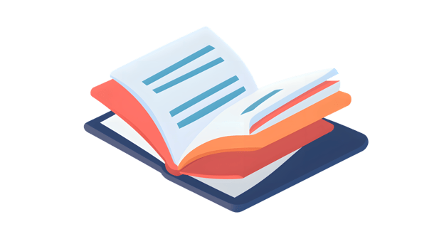 An Open Book with Colorful Pages and Text Lines Ideal for Education Learning and Knowledge C png