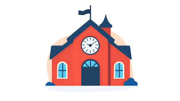 Cartoon School Building Education Back to School Classroom Learning Kids Elementary Sc png