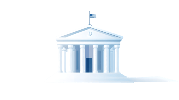 Classical Architecture with Flag A Symbol of Governance and Authority png