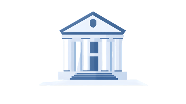 Classical Building Architectural Design Columns Facade Entrance Steps Government Bank I png