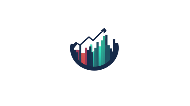Financial Growth Chart with Upward Trend Arrow and Colorful Bars Ideal for Business Presentati png