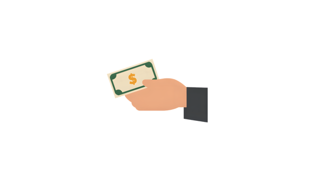 Hand Holding a Dollar Bill Financial Transactions Payments and Currency Exchange Icon png