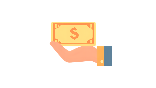 Hand holding dollar bill money finance payment banking wealth business economy transact png