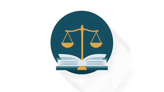 Justice and Knowledge Symbol with Scales and Open Book on Hand png