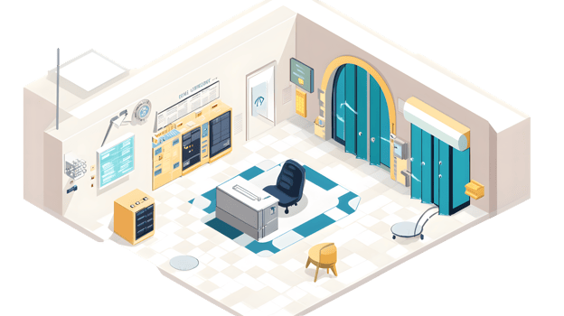 Modern Laboratory Interior with Advanced Equipment and Workstation png
