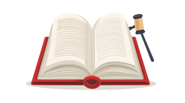 Open Book with Gavel Symbolizing Law Justice and Knowledge for Legal Themes png