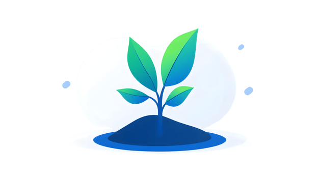 Plant Growth in Water Bubble EcoFriendly Concept with Blue and Green Leaves Sustainability S png