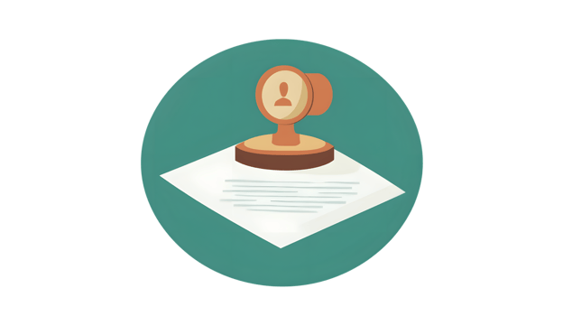 Stamp on Document Illustration Official Seal Certification Approval Authentication Icon png