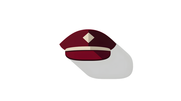 Stylish MilitaryInspired Cap with Diamond Emblem Ideal for Uniform Fashion and Design Proje png