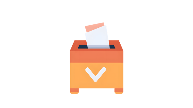 Voting Box with Ballot Insertion Democracy Elections and Civic Engagement Symbol png