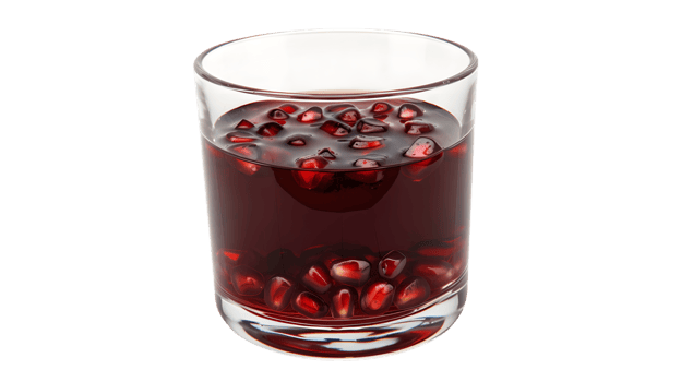 Refreshing Pomegranate Juice in a Glass with Seeds Healthy Drink Beverage Red Liquid Transp png