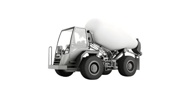 Concrete Mixer Truck Construction Vehicle 3D Model Engineering Industry Transportation He png