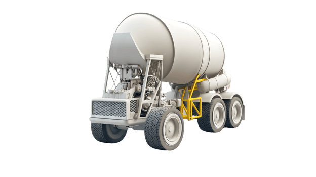 Concrete Mixer Truck on Black Background Industrial Construction Equipment for Building Projec png