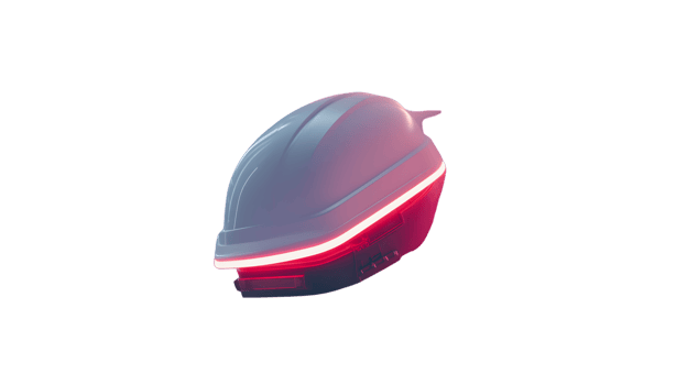 Futuristic Helmet with Neon Light Technology SciFi 3D Render png