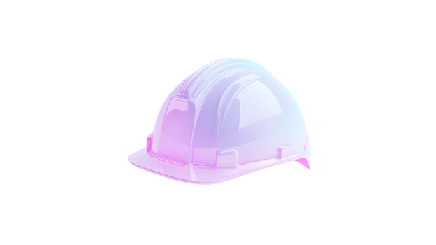 Gradient Safety Helmet with Futuristic Design for Construction and Industrial Use png