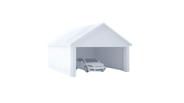 Secure Parking Solution Modern Garage with Vehicle Inside Illustration of Sheltered Car Stora png
