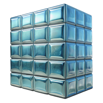 ethereal enchanting Glass block wall section, textured pattern, NO BACKGROUND with Transparent Background. precision png