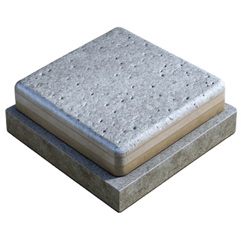 hypnotic minimalist Concrete slab, textured surface finish, NO BACKGROUND with Transparent Background. studio quality png