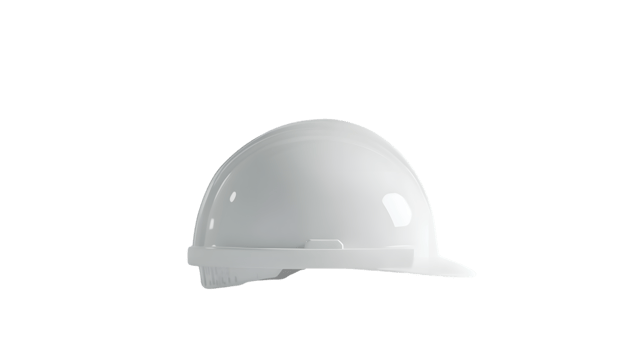 White Safety Helmet Isolated on Black Background for Construction Industrial and Safety Appli png