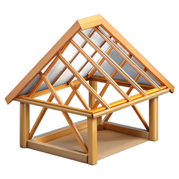 unforgettable nordic Construction plan of a roof truss NO BACKGROUND with Transparent Background. original png