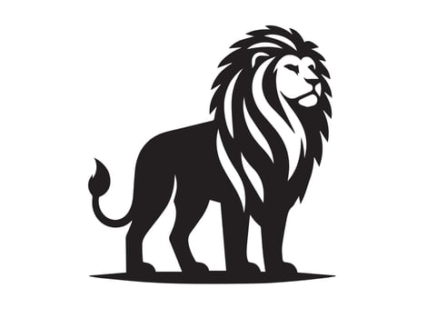 Lion silhouette illustration vector