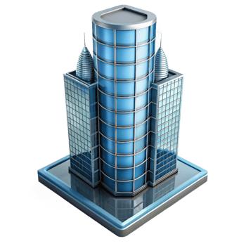 serene victorian Modern skyscraper, glass and steel, NO BACKGROUND with Transparent Background. ultra HD png