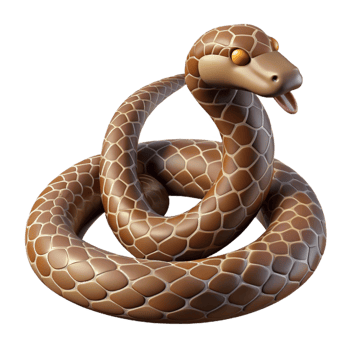 impressive creative A slithering rattlesnake, NO BACKGROUND with Transparent Background. sharp png