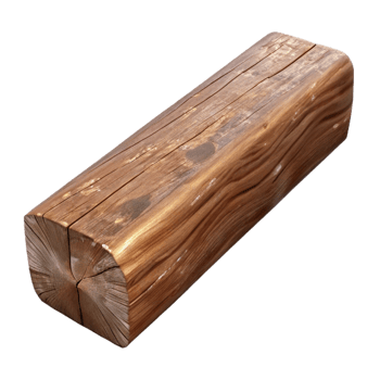 melancholic extraordinary Wooden beam, weathered grain, NO BACKGROUND with Transparent Background. sharp png