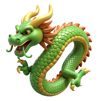 celebrated gothic A Chinese Dragon, serpentine and scaled, NO BACKGROUND with Transparent Background. luxury png