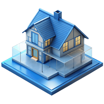 wonderful nostalgic modern Blueprint of a residential house NO BACKGROUND with Transparent Background. fine detail png
