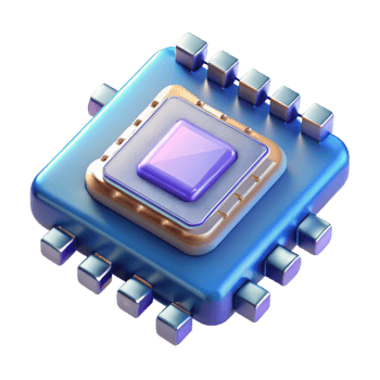 picturesque gothic Quantum computer processor NO BACKGROUND with Transparent Background. top-tier png