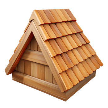 memorable vintage Wooden roof shingle, cedar wood, NO BACKGROUND with Transparent Background. exclusive png