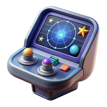 picturesque nordic Spaceship navigation console with holographic star chart. NO BACKGROUND with Transparent Background. handcrafted png