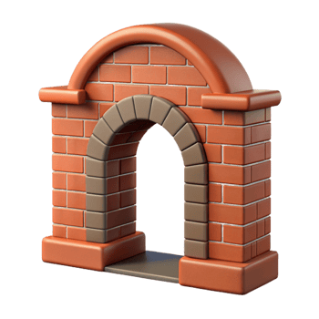 fascinating distinguished Brick arch, keystone, NO BACKGROUND with Transparent Background. png