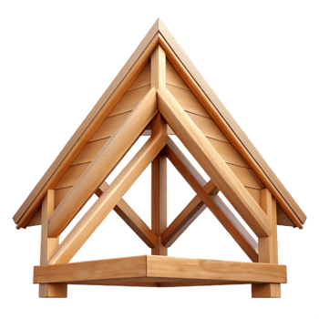 sumptuous remarkable Wooden roof truss NO BACKGROUND with Transparent Background. png