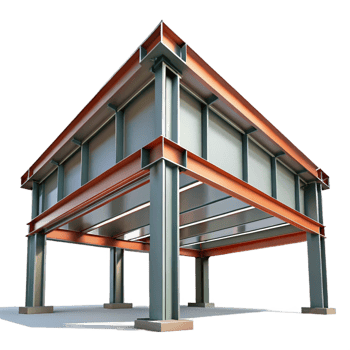 joyful pristine Industrial warehouse steel beam, NO BACKGROUND with Transparent Background. elite png