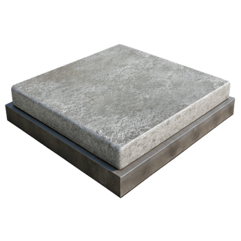 majestic geometric Concrete slab, textured surface finish, NO BACKGROUND with Transparent Background. sharp png