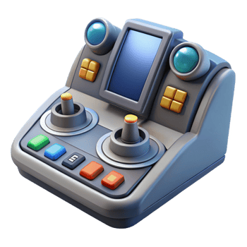 nostalgic spectacular Spaceship cockpit control panel with buttons and levers NO BACKGROUND with Transparent Background. impeccable png