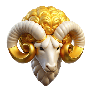ethereal stunning Golden Fleece, magical ram's fleece, NO BACKGROUND with Transparent Background. original png