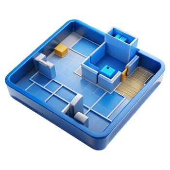 hypnotic acclaimed Blueprint of a floor plan NO BACKGROUND with Transparent Background. png