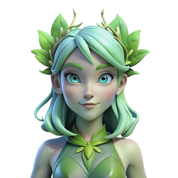 captivating tranquil futuristic A Nymph, beautiful female nature spirit, NO BACKGROUND with Transparent Background. impeccable png