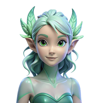 elegant unparalleled Nymph, beautiful nature spirit, NO BACKGROUND with Transparent Background. png