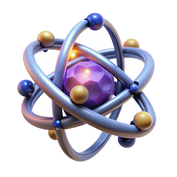 picturesque intense creative Quantum entanglement device with glowing particles. NO BACKGROUND with Transparent Background. luxury png