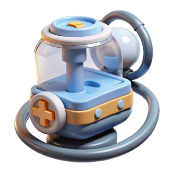 quintessential impressionist Medical technology device NO BACKGROUND with Transparent Background. detailed png