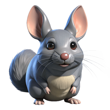 pristine passionate organic A Chinchilla. NO BACKGROUND with Transparent Background. flawless png