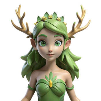 melancholic immaculate Nymph, nature spirit, female form, NO BACKGROUND with Transparent Background. genuine png