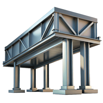 enchanting nordic Steel girder, industrial design, NO BACKGROUND with Transparent Background. detailed png