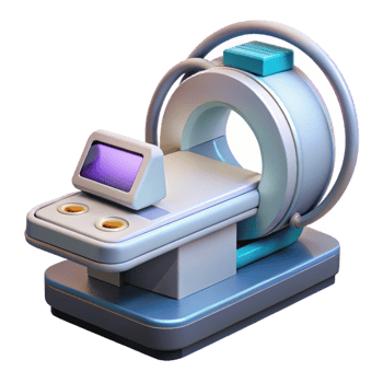 exemplary modern Advanced medical scanner with digital display and probes NO BACKGROUND with Transparent Background. top-tier png