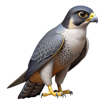spectacular baroque A soaring peregrine falcon, NO BACKGROUND with Transparent Background. top-tier png